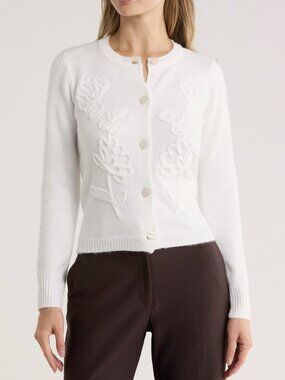 BY DESIGN Hyacinth Long Sleeve Floral Cardigan, Sz. M